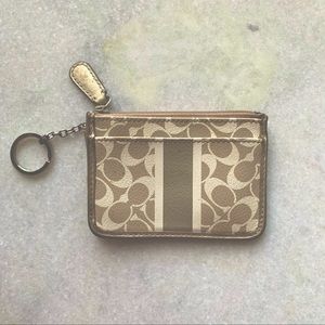 Coach Mini Skinny ID Case in Signature Canvas